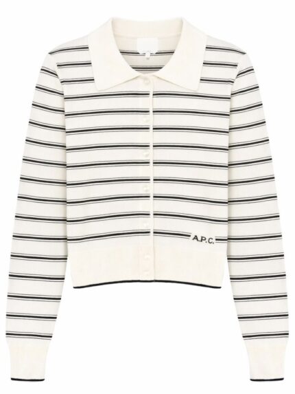 A.P.C. CARDIGAN WITH POLO COLLAR