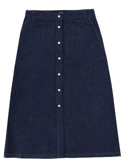 A.P.C. DENIM SKIRT WITH BUTTONS