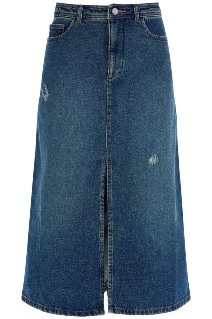 A.P.C. 'georgia Denim Midi Skirt In