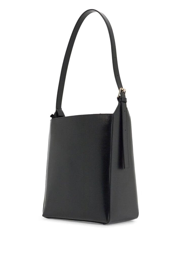 A.P.C. Minimalist Black Leather Crossbody Bag With Adjustable Strap