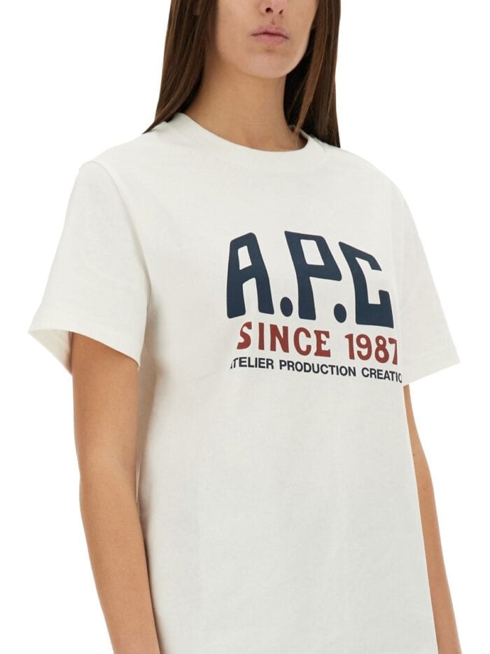 A.P.C. T-SHIRT WITH PRINT