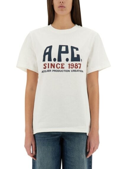 A.P.C. T-SHIRT WITH PRINT