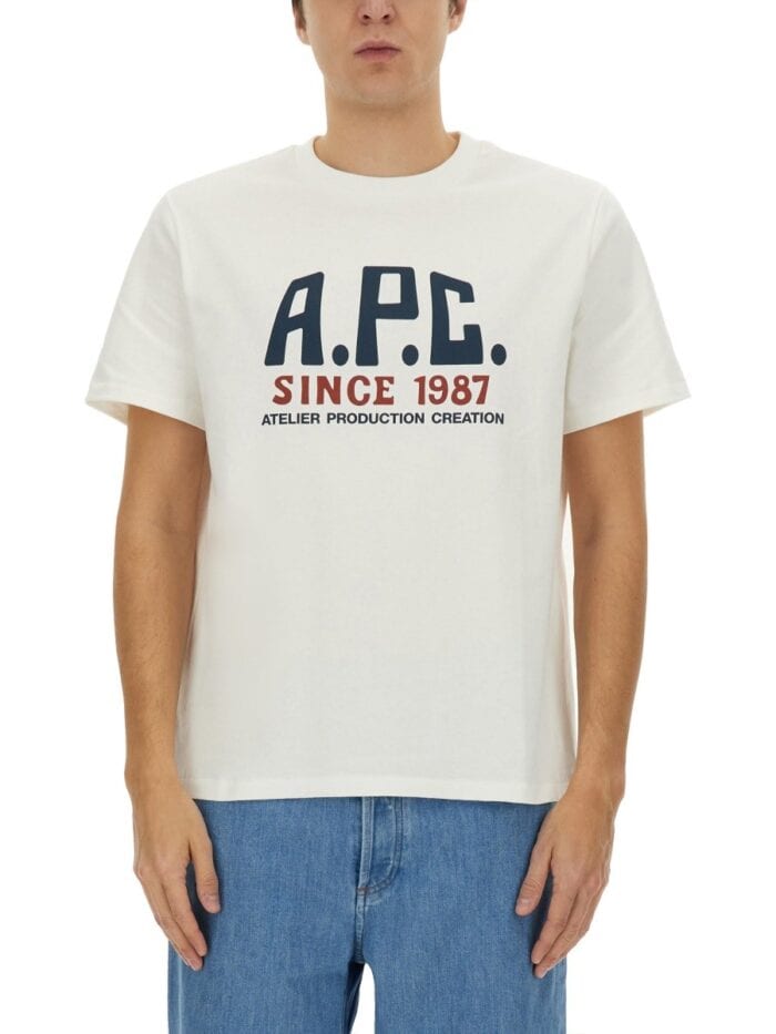 A.P.C. T-SHIRT WITH PRINT