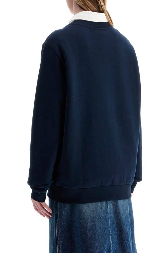 A.P.C. Unisex Dark Blue Organic Cotton Sweatshirt With Embroidered Logo