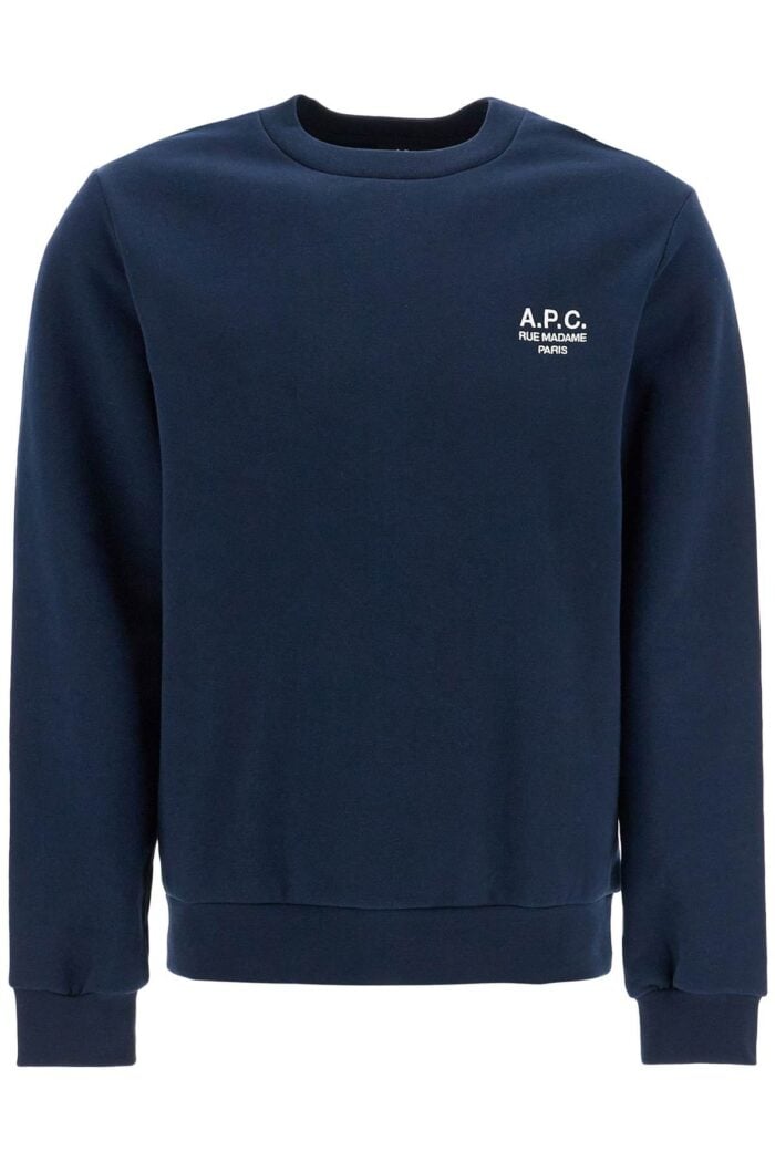 A.P.C. Unisex Dark Blue Organic Cotton Sweatshirt With Embroidered Logo