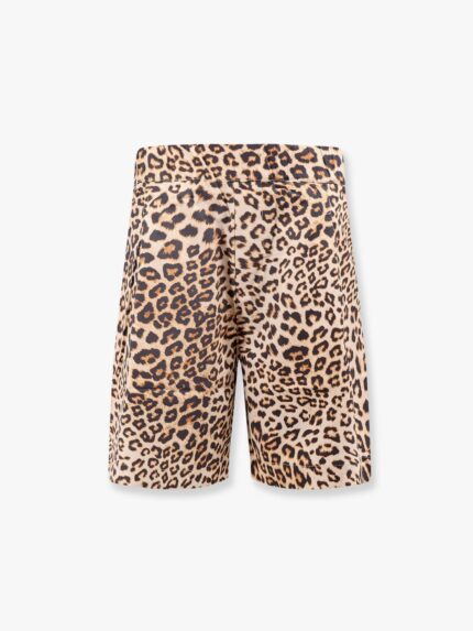 A PAPER KID Cotton Bermuda Shorts With Animalier Print