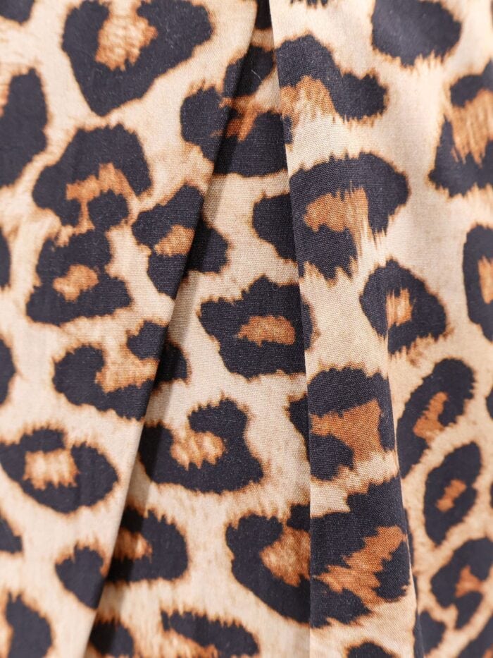 A PAPER KID Cotton Bermuda Shorts With Animalier Print