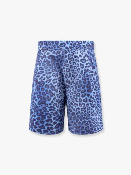 A PAPER KID Cotton Bermuda Shorts With Animalier Print
