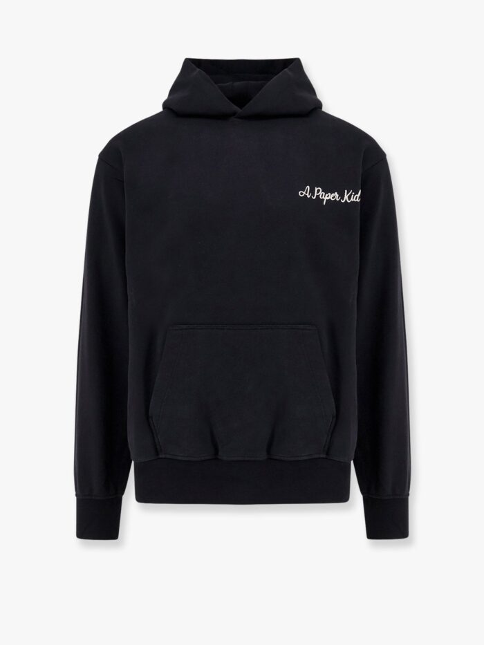 A PAPER KID Cotton Sweatshirt With Logo Embroidery On The Front