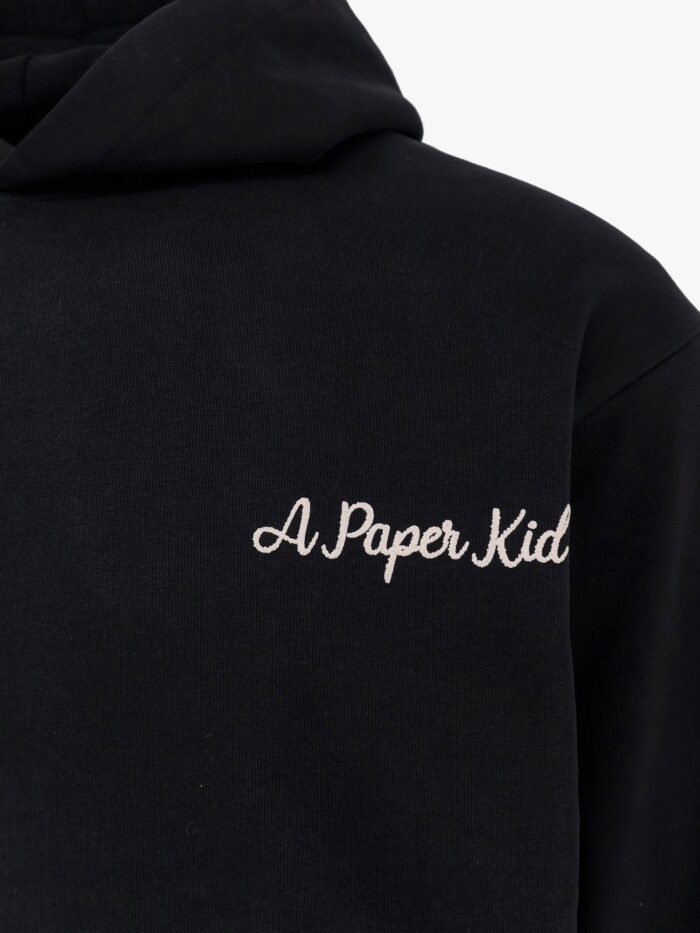 A PAPER KID Cotton Sweatshirt With Logo Embroidery On The Front