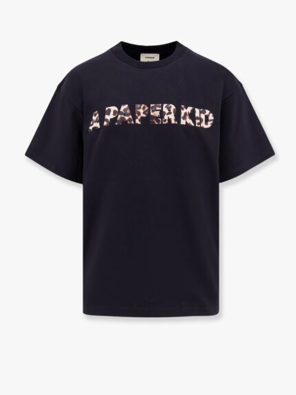 A PAPER KID Cotton T-shirt With Animalier Print