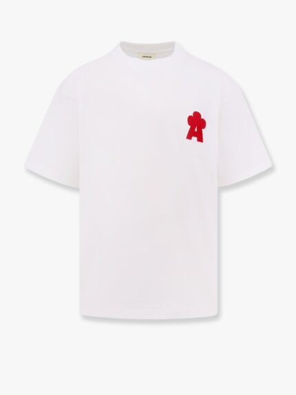 A PAPER KID Cotton T-shirt With Flocked Logo Detail