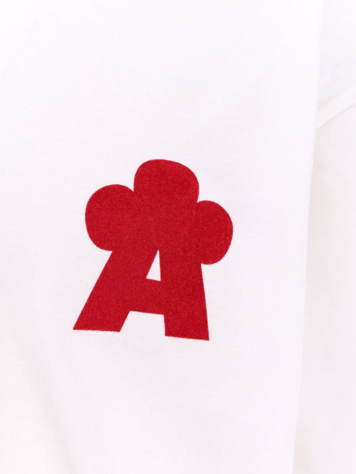 A PAPER KID Cotton T-shirt With Flocked Logo Detail