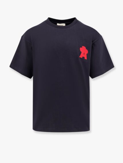 A PAPER KID Cotton T-shirt With Flocked Logo Detail