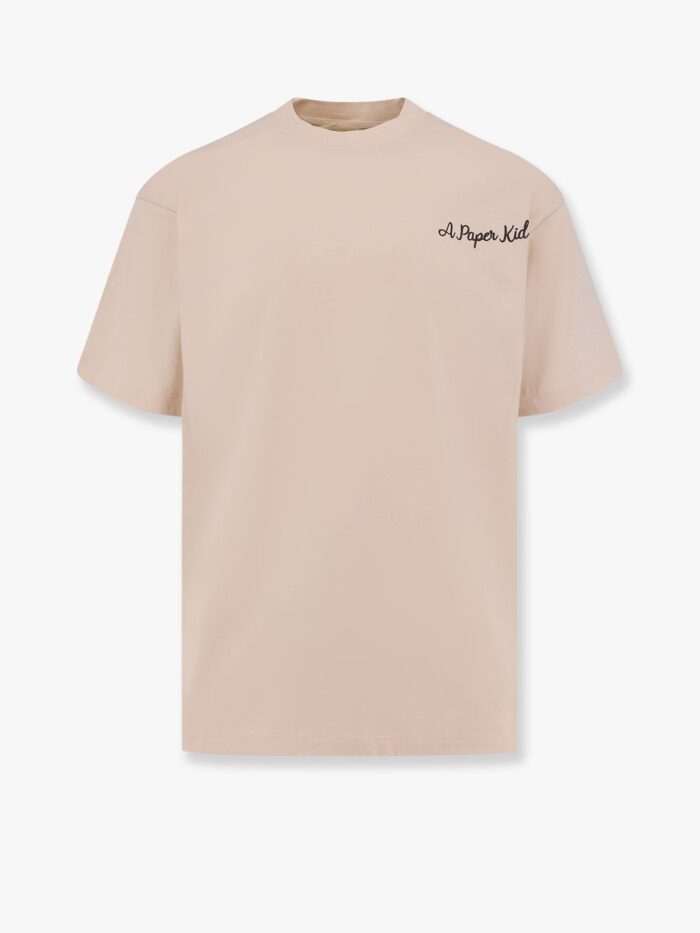 A PAPER KID Cotton T-shirt With Logo Embroidery