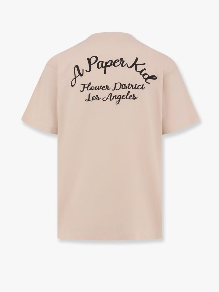 A PAPER KID Cotton T-shirt With Logo Embroidery