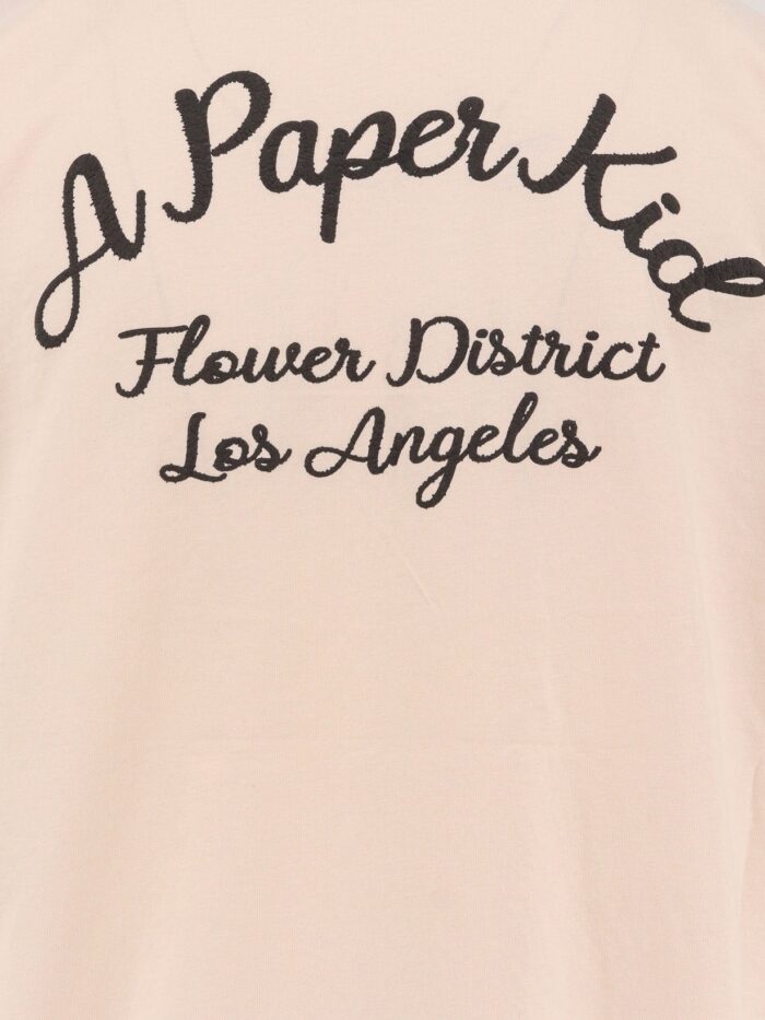 A PAPER KID Cotton T-shirt With Logo Embroidery
