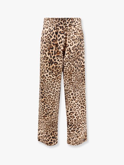 A PAPER KID Cotton Trouser With Animalier Print