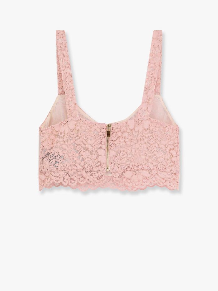 A PAPER KID Cropped Lace Top