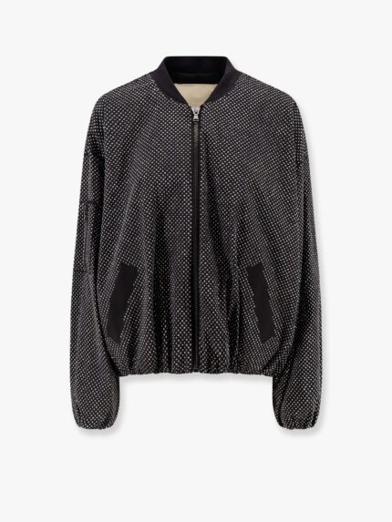 A PAPER KID Modal Jacket With All-over Rhinestones