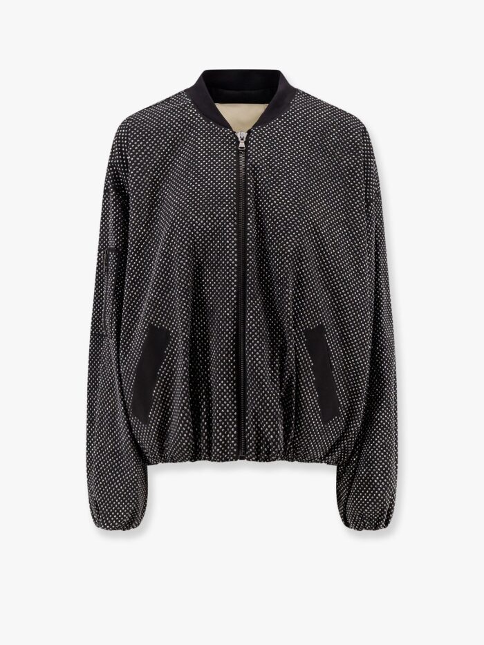 A PAPER KID Modal Jacket With All-over Rhinestones