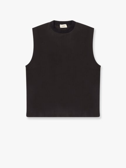 A PAPER KID Modal Top With Rhinestone Logo Patch On The Back
