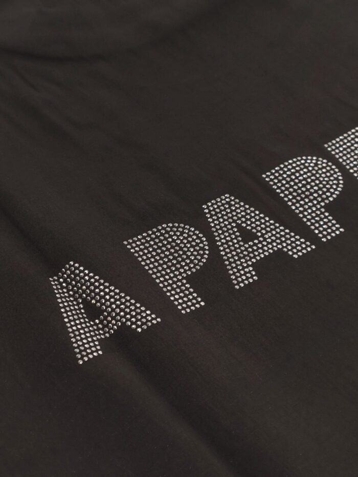A PAPER KID Modal Top With Rhinestone Logo Patch On The Back
