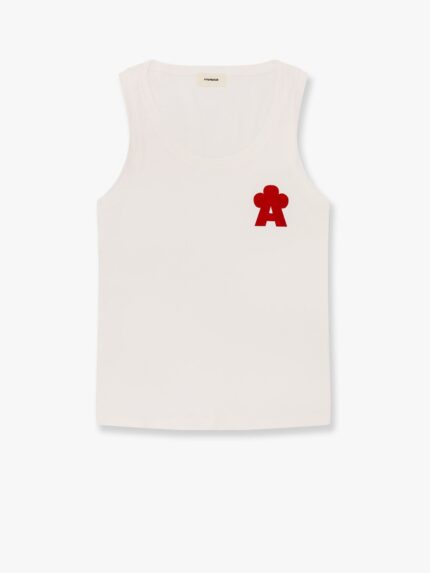 A PAPER KID Ribbed Cotton Tank Top