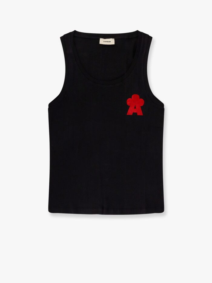 A PAPER KID Ribbed Cotton Tank Top