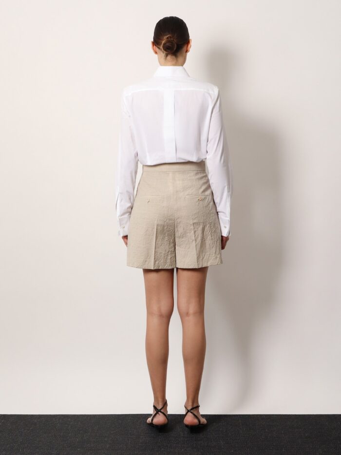 Abisso 1234 Max Mara Sfilata Wool Shorts With Rippled Appearance
