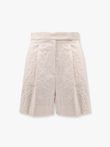 Abisso 1234 Max Mara Sfilata Wool Shorts With Rippled Appearance