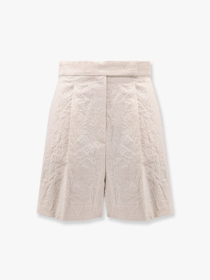 Abisso 1234 Max Mara Sfilata Wool Shorts With Rippled Appearance