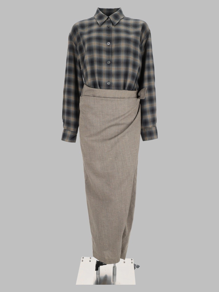 Our Legacy Abito Chemisier Con Motivo "Yukon Check"