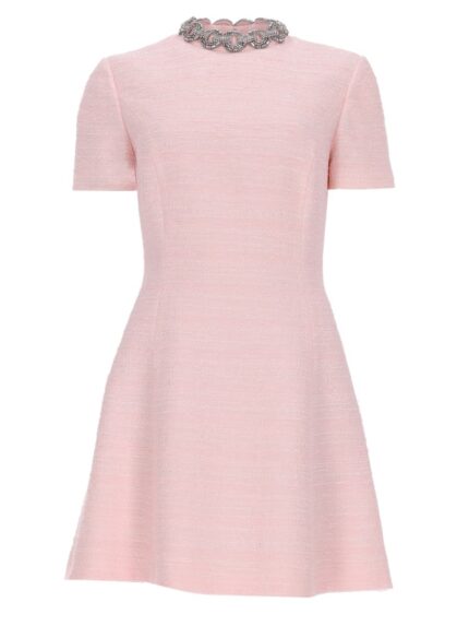 Valentino Garavani ABITO CORTO IN CRINKLE COTTON TWEED