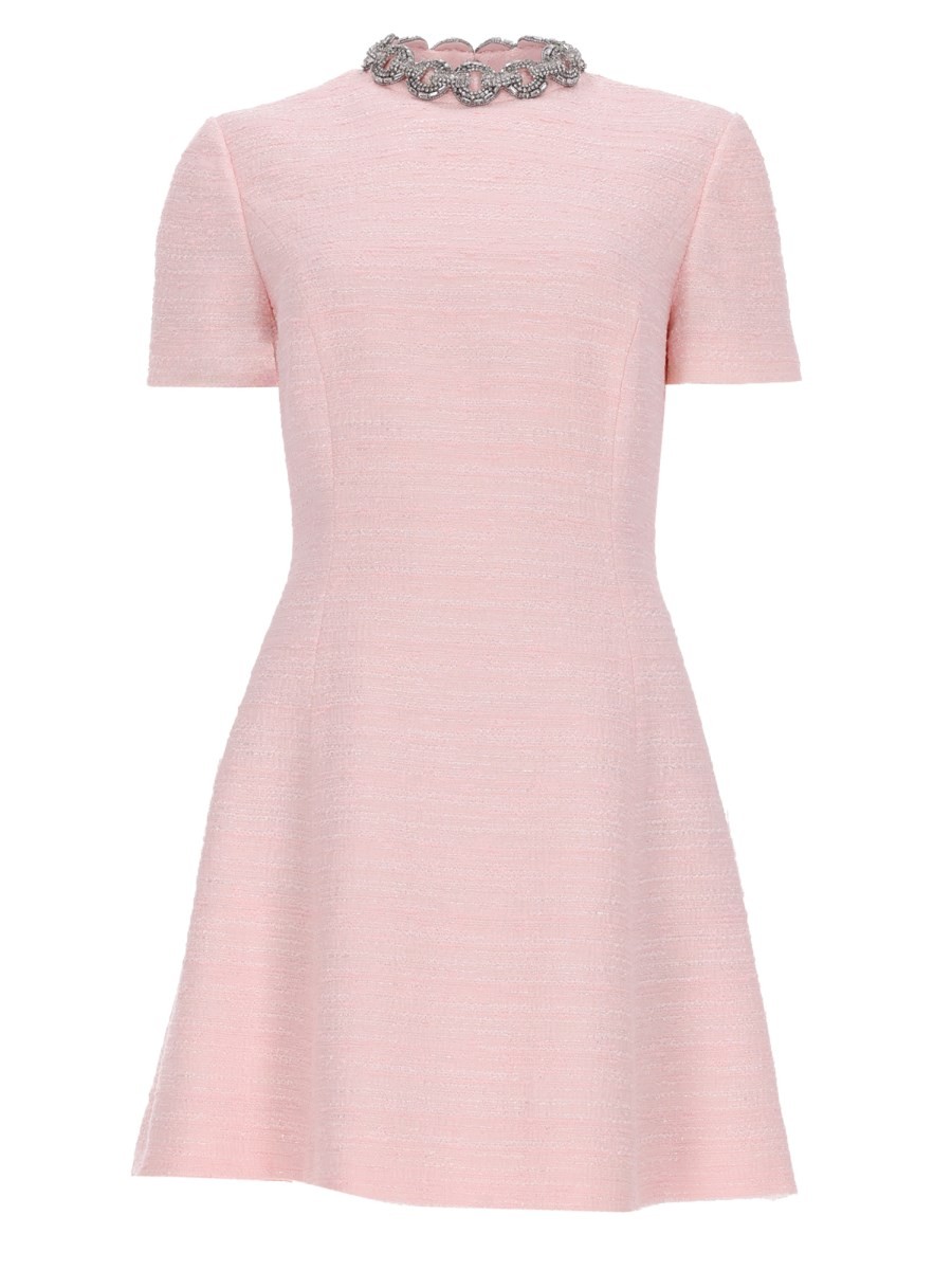 Valentino Garavani ABITO CORTO IN CRINKLE COTTON TWEED