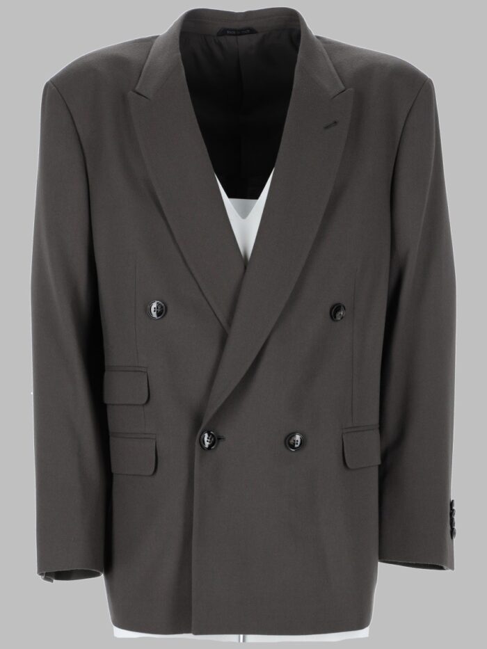 giorgio armani abito doppiopetto over in lana Giorgio Armani ABITO DOPPIOPETTO OVER IN LANA