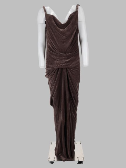 RICK OWENS ABITO DRAPPEGGIATO IN VELLUTO