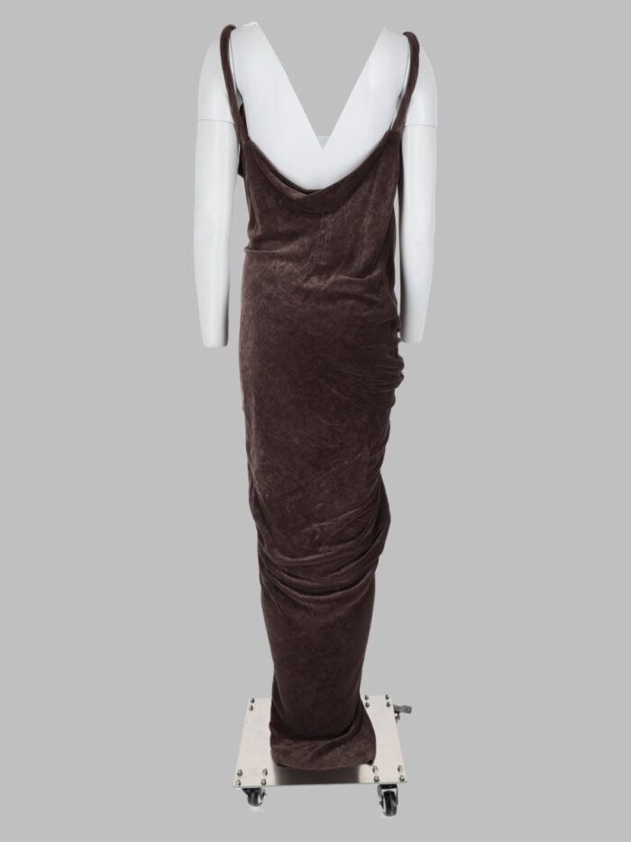 RICK OWENS ABITO DRAPPEGGIATO IN VELLUTO