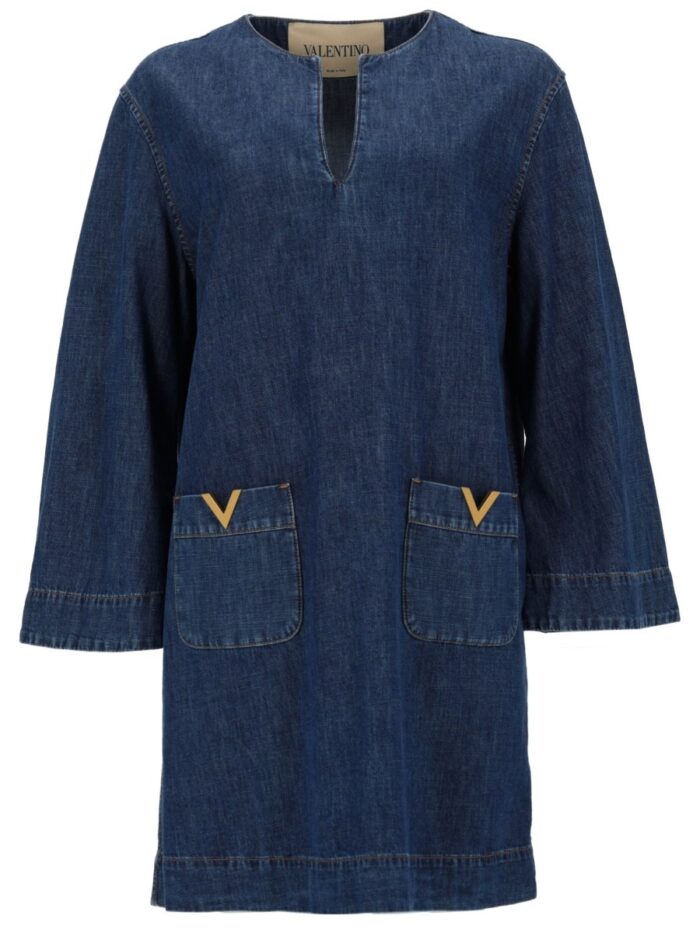 valentino garavani abito in denim "chambray" Valentino Garavani Abito In Denim "chambray"