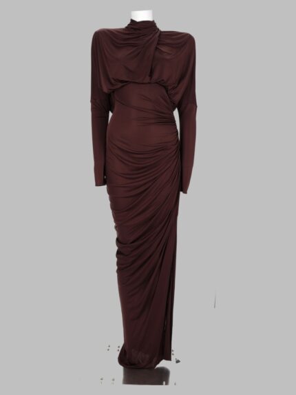 Balmain Abito In Jersey Drappeggiato