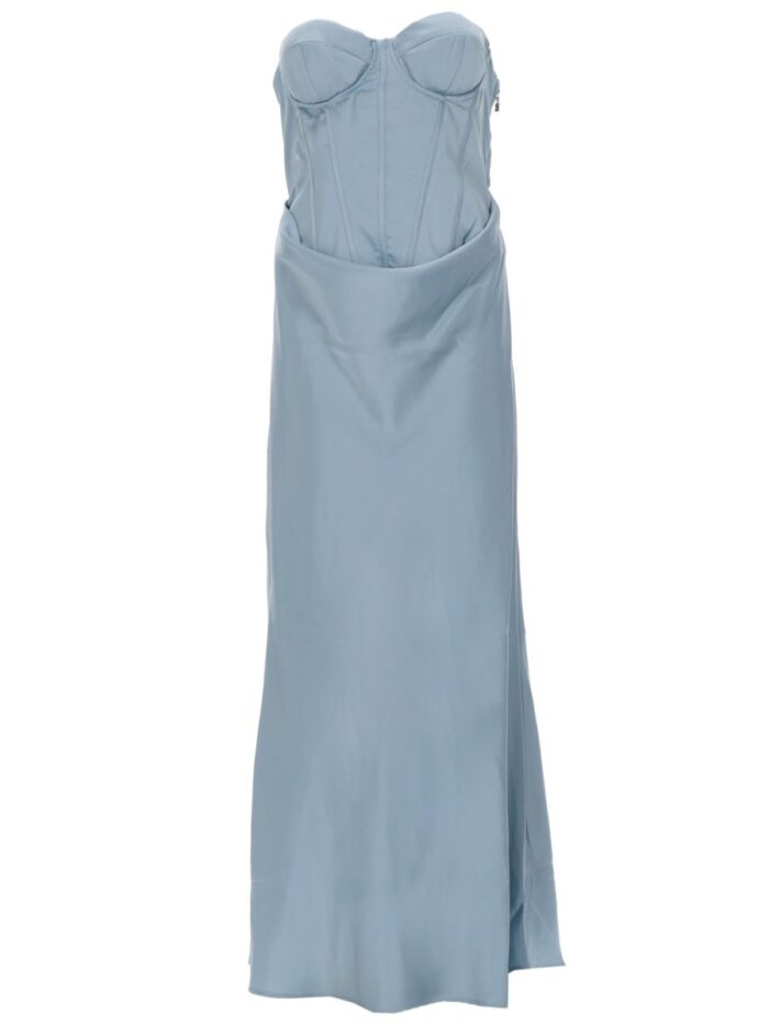rotate birger christensen abito in satin con corsetto Rotate Birger Christensen Abito In Satin Con Corsetto