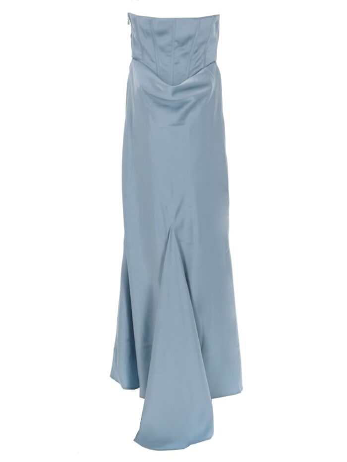Rotate Birger Christensen Abito In Satin Con Corsetto