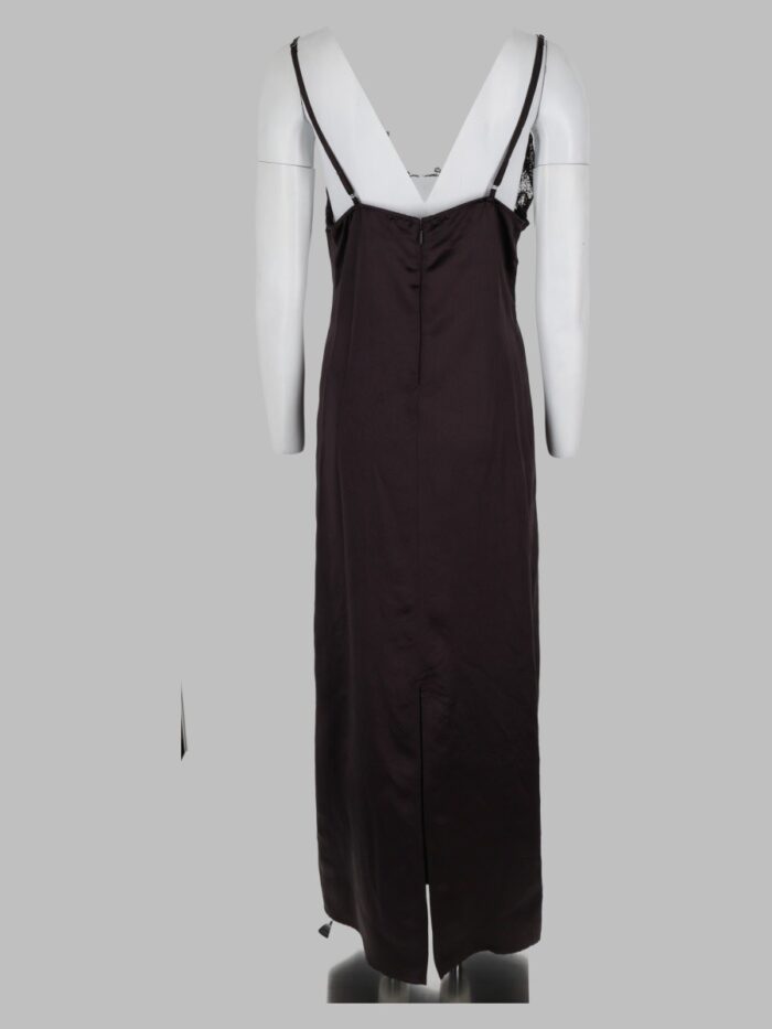 ALYSI Abito In Satin Con Inserto In Pizzo