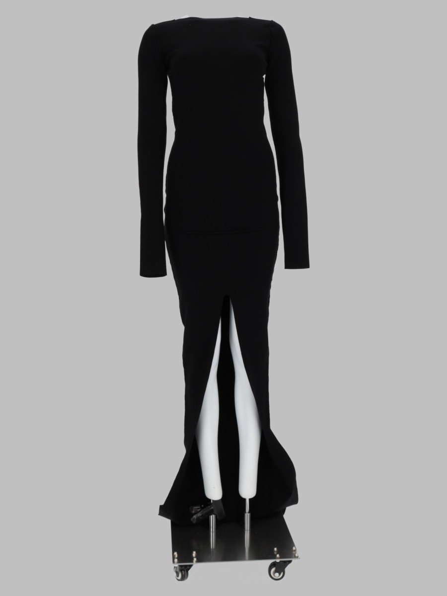 RICK OWENS Abito Lungo Attillato In Maglia