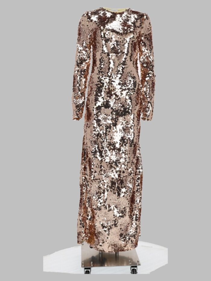 rabanne abito lungo con paillettes RABANNE Abito Lungo Con Paillettes