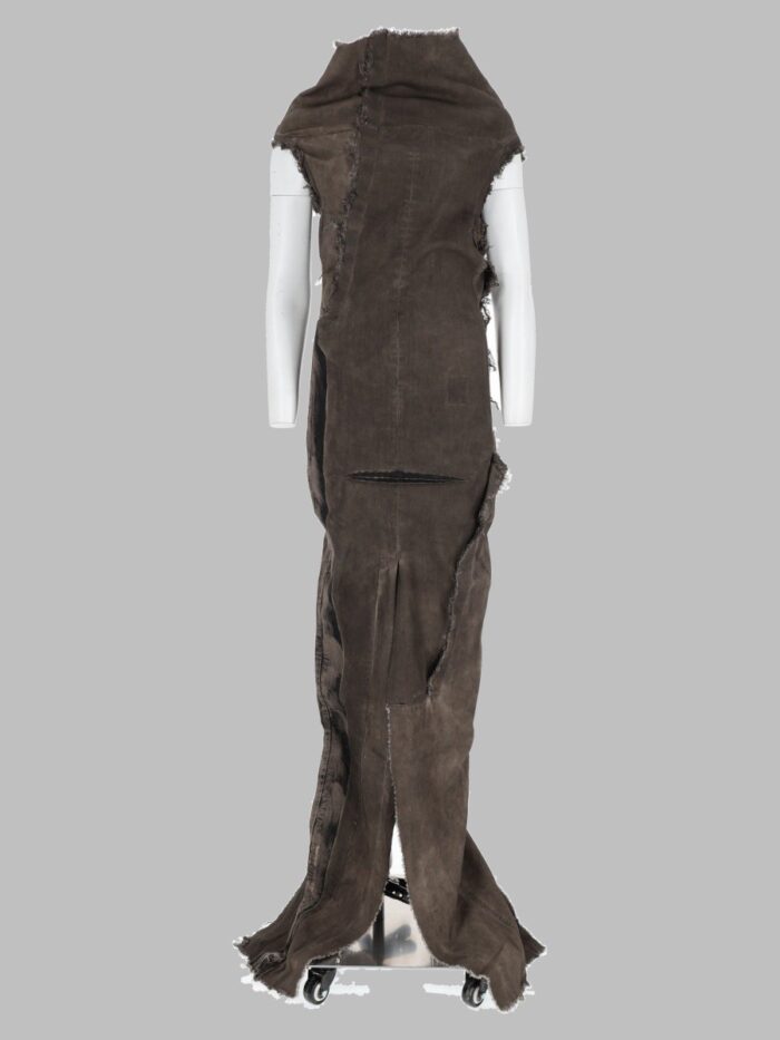 RICK OWENS DRKSHDW Abito Lungo "Etna Gown" In Denim