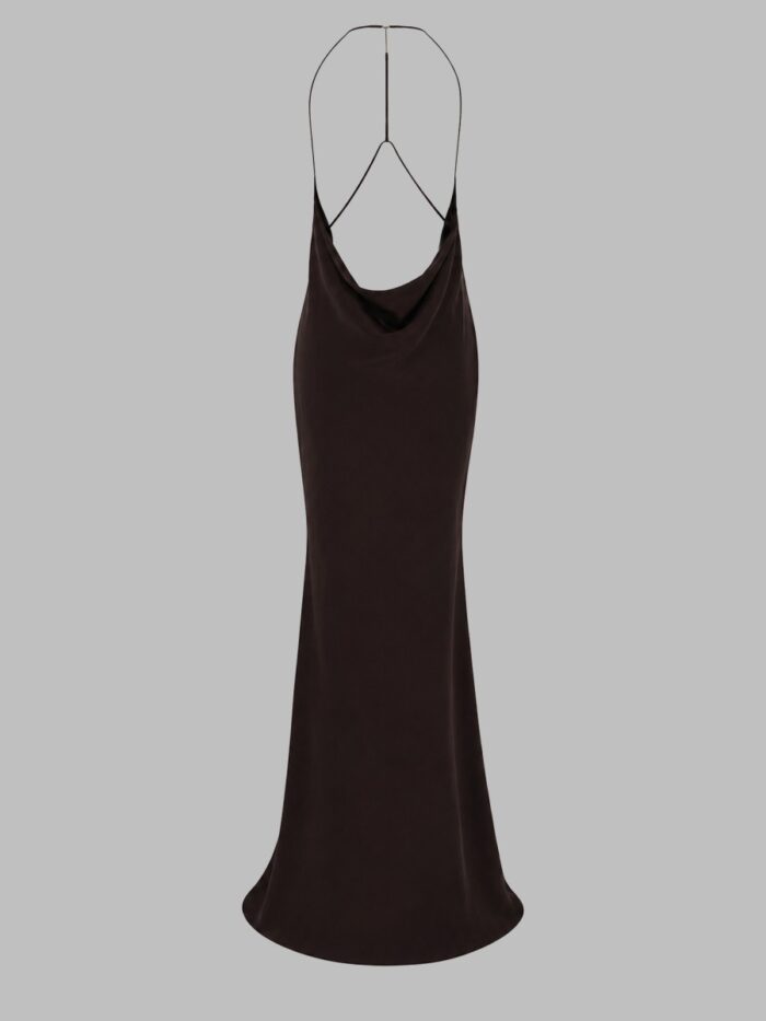TOM FORD ABITO LUNGO IN SATIN DI SETA