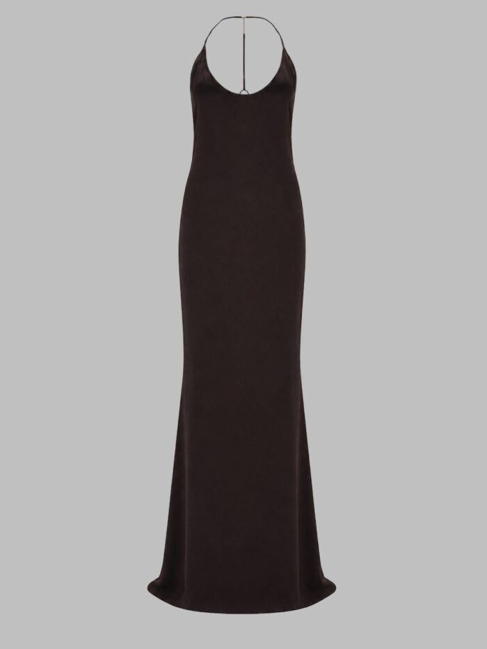 TOM FORD ABITO LUNGO IN SATIN DI SETA