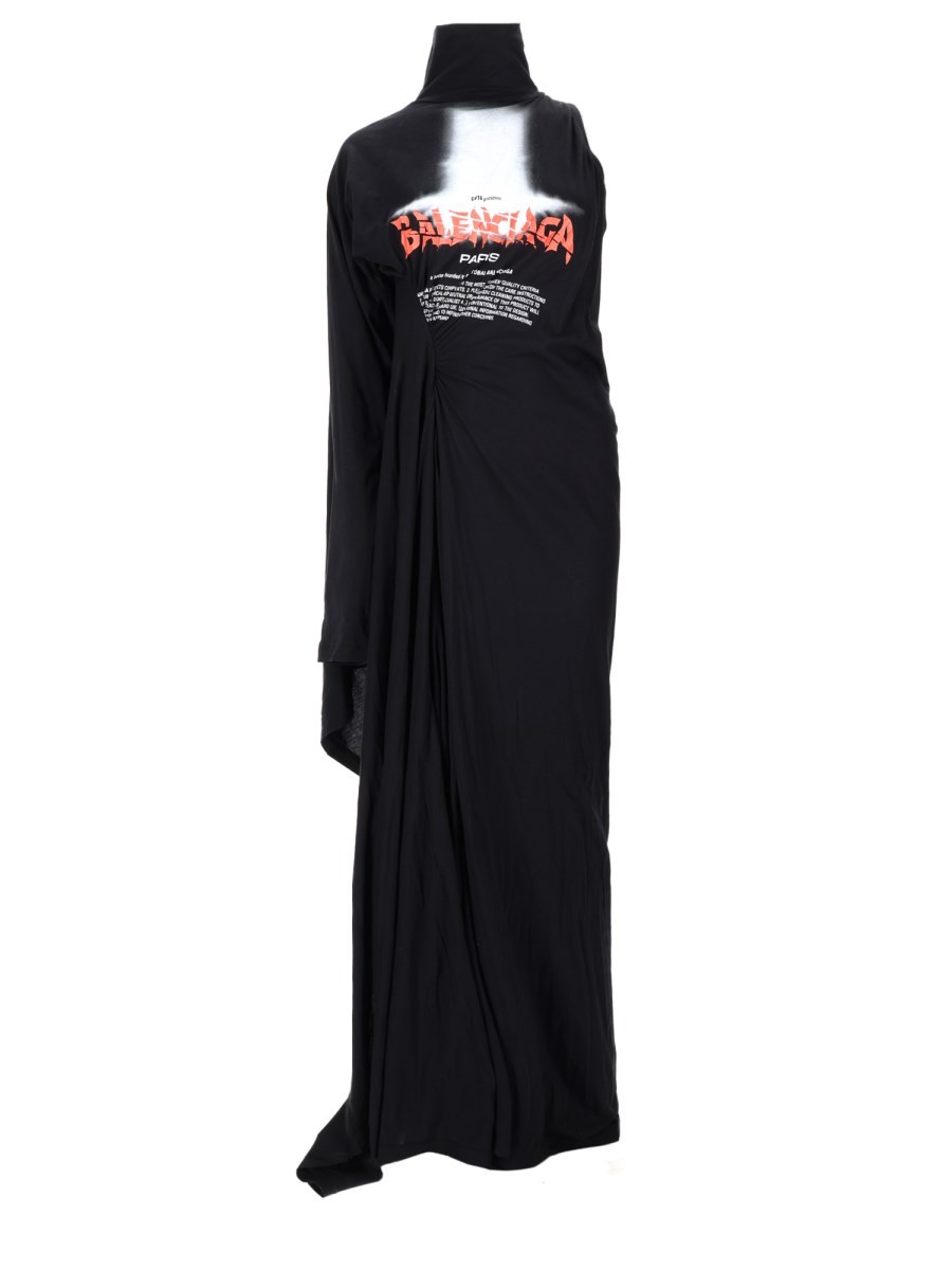 Balenciaga ABITO "THE DOOR" LUNGO DRAPPEGGIATO