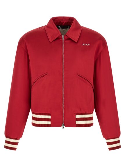SECOND/LAYER 'Aces Satin Club' Bomber Jacket